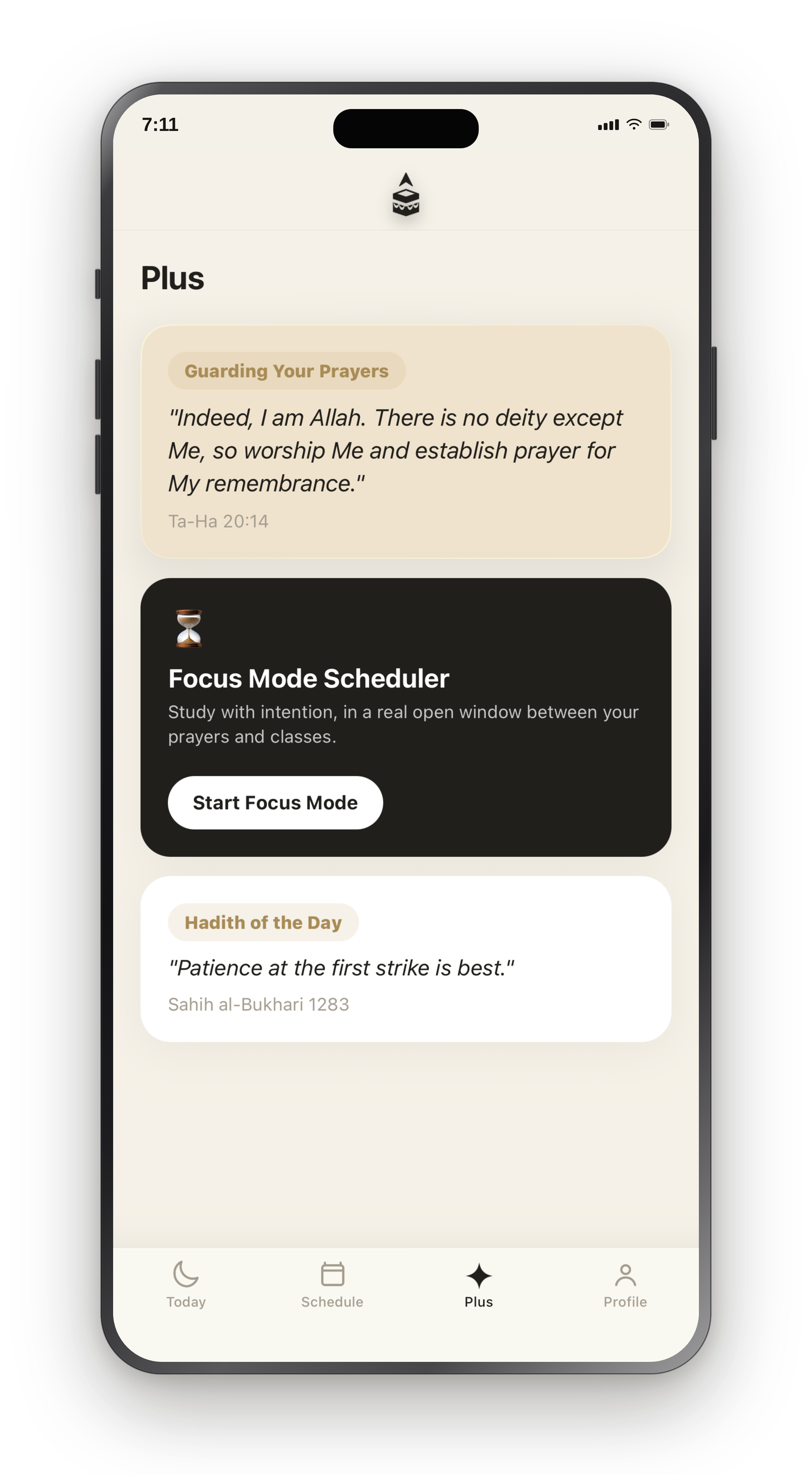 DeenSync Plus tab